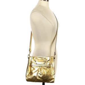 Marc Jacobs Metallic Gold Leather Crossbody Fall Autumn